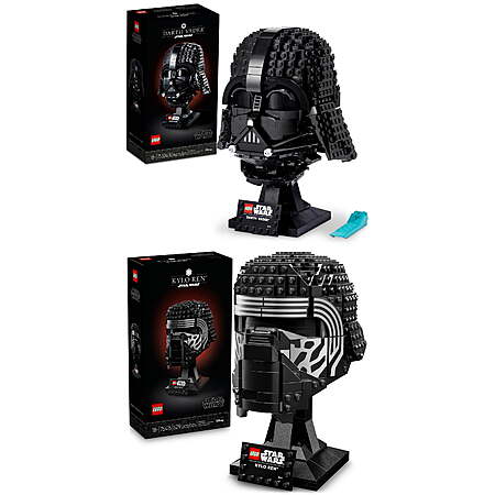 LEGO Star Wars Helmet Bundle: 529-Piece Kylo Ren (75415) & 834-Piece Darth Vader (75304) $99 + Free Shipping