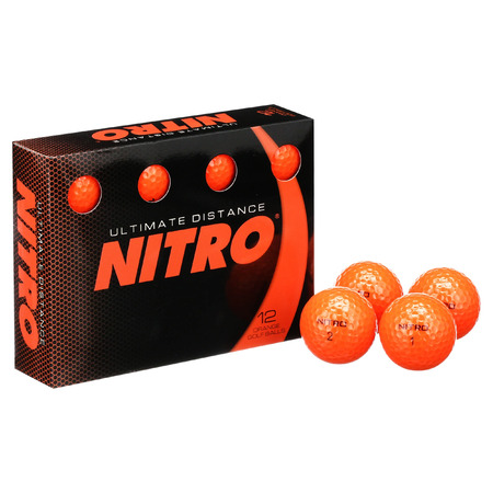12-Count Nitro Golf Ultimate Distance Golf Balls (Orange) $4.97 + Free S&H w/ Walmart+ or on $35+