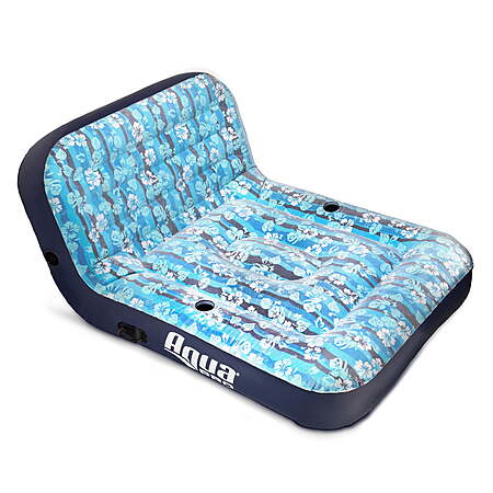 2-Person Aqua Leisure Ultra-Cushioned Comfort Blue Pool Lounge Float $14.08 + Free S&H w/ Walmart+ or on $35+