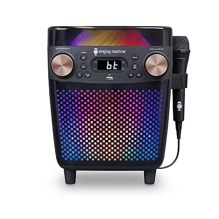 Singing Machine Portable Bluetooth System + Light Show (SML693BK, Black ...