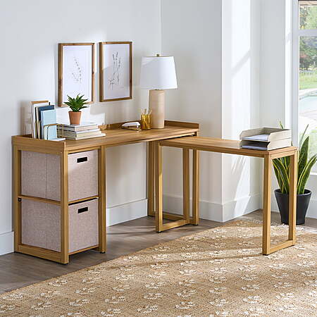 60" Better Homes & Gardens Ezra L Shaped Modular Desk w/ 2-Cube Storage $46.75 + Free Shipping
