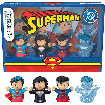 4-Piece Little People Collector DC Superman Through The Ages Mini Figures $9 + Free Shipping