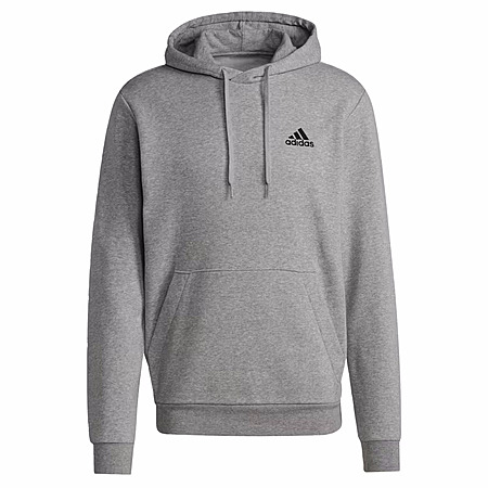 adidas Men's Essentials Fleece Hoodie (S-2XL, Medium Grey Heather/Black) $12 + Free Shipping