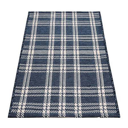 2' x 3' Better Homes & Gardens Reversible Indoor/Outdoor Scatter Rug (Navy-Blue Plaid & Stripes) $3.53 + Free S&H w/ Walmart+ or on $35+