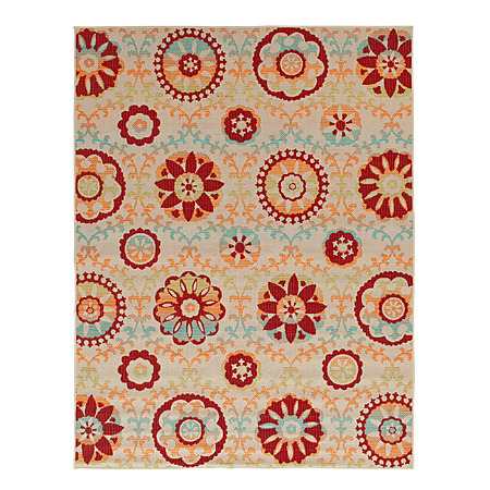 6'6" x 9'6" Mainstays Medallion Outdoor Area Rug $17.80 