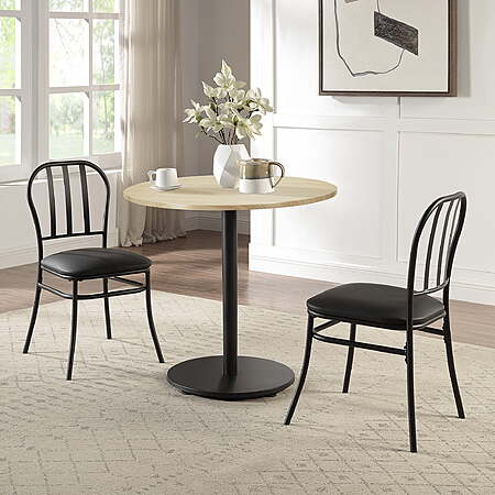3-Piece Mainstays Indoor Dining Bistro Set w/ Wood Table Top & Black Chairs $36.50 + Free Shipping (0 replies)