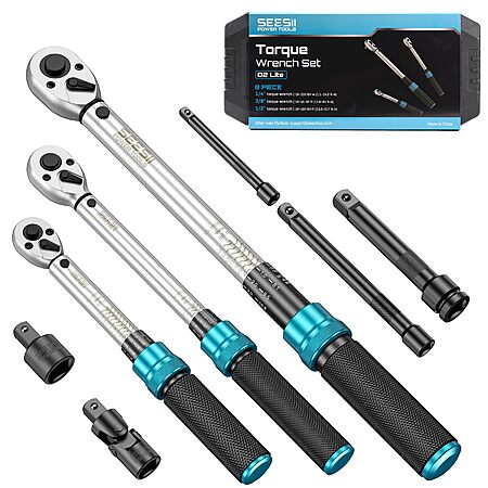 8-Piece Seesii Torque Wrench Set (1/4" 3/8" 1/2" Drive) $47.99 + Free Shipping