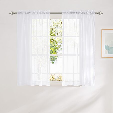 2-Panels NICETOWN White Sheer Curtains (Various Sizes) from $7.01 + Free Shipping w/ Prime or on $35+
