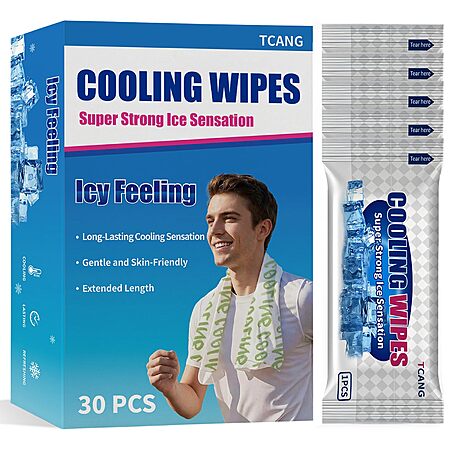 30-Count Tcang Individually Wrapped XL Mint Cooling Body Wipes $9.99 ($0.33 each) + Free Shipping w/ Prime or on $35+