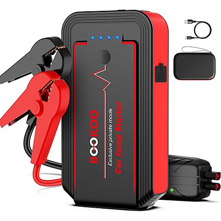 Bookoo 12V 20000mAh 4500A Portable Car Jump Starter Box $25.05 