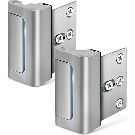 2-Count EverPlus 3" Home Security Reinforcement Door Lock (for Inward Swinging Door, Silver) $14.99 ($7.50 each) + Free Shipping w/ Prime or on $35+