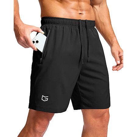 G Gradual Men's Quick Dry Athletic Shorts w/ 2x Zipper Pockets (Various) $12.75
