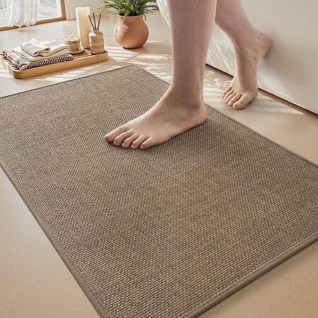 17" x 24" MontVoo Ultra-Thin Non-Slip Washable Bath Mat (Khaki) $7.99 & More + Free Shipping w/ Prime or on $35+
