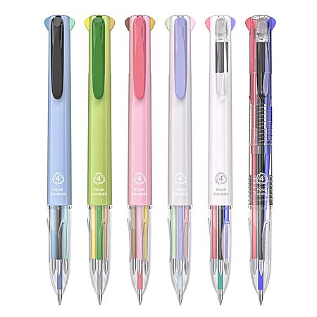 6-Count Four Candies 4-in-1 Multicolor 0.5mm Gel Pens (18 Colors) $5.84 w/ S&S + Free Shipping w/ Prime or on $35+
