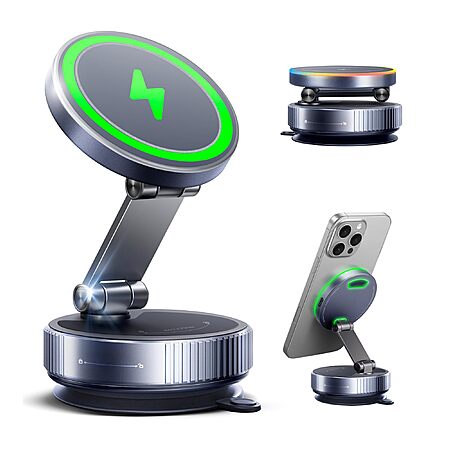 avedio links 15W MagSafe Car Dashboard/Windshield Charger Mount (Gunmetal) $12.50