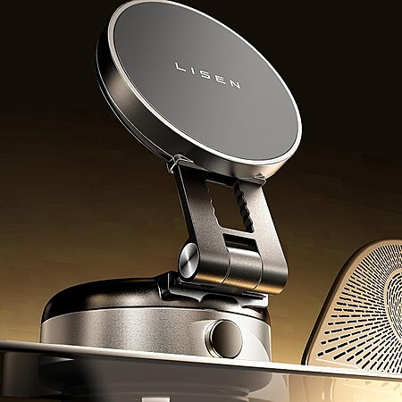 LISEN MagSafe Electric Vacuum Suction Phone Mount (Silver) $9.90