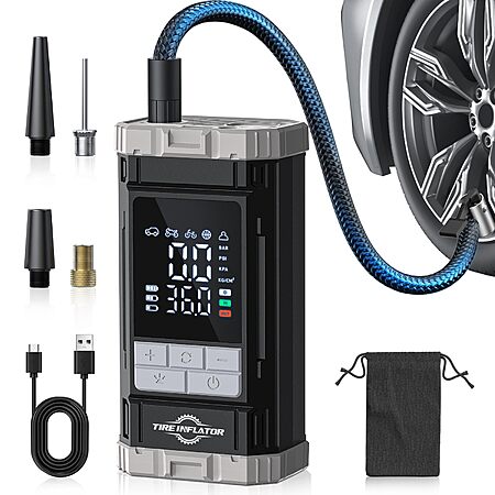 Prime Members: Aneson Portable 150 PSI Cordless Air Compressor & Tire Inflator $13 + Free S&H