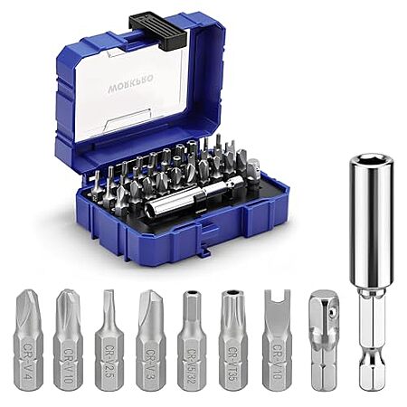 Prime Members: 32-Pc WORKPRO Security Bit Set w/ Magnetic Bit Holder & Case $8.20 + Free S&H
