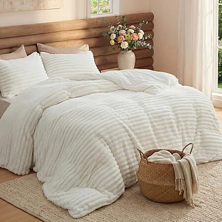 Prime Members: 3-Pc Bedsure GentleSoft Fluffy Comforter Set: King $34.20, Queen $24 + Free S&H