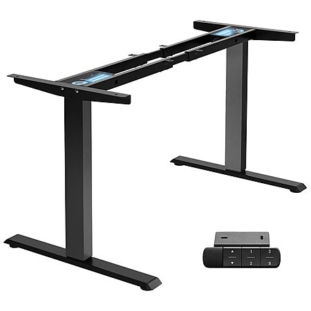 TOPSKY Dual Motor Electric Height-Adjustable Standing Desk Frame (Black) $99 + Free S&H
