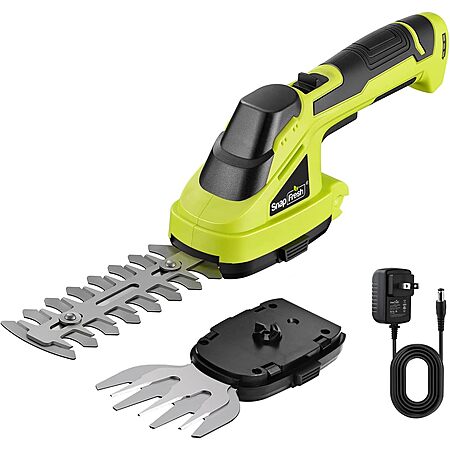 SnapFresh 7.2V 2-in-1 Cordless Handheld Grass Shear & Hedge Trimmer (2 Colors) $15