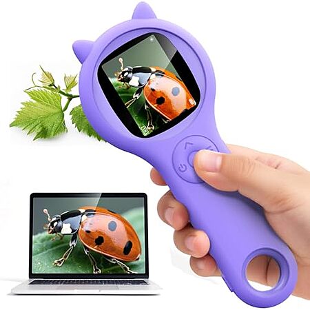 Ashfly Kids 500X Rechargeable Handheld Digital Microscope (Purple) $10.80