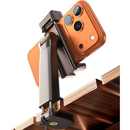 LISEN Phone Holder Travel Mount w/ LED Light for Planes & Travel $8