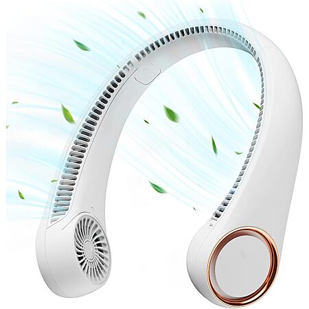 Gaiatop 4800-RPM Rechargeable Hands-Free Neck Fan $9.85