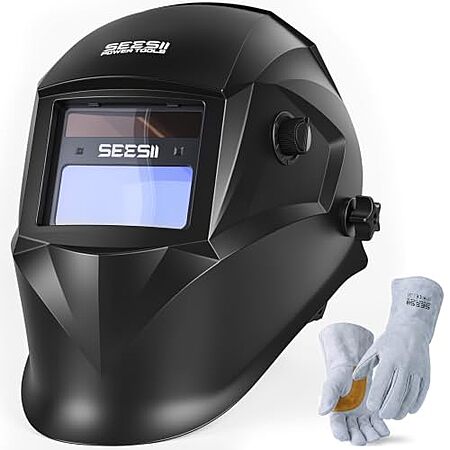 Primer Members: SEESII Auto-Darkening True Color Welding Helmet w/ 13" Heat-Resistant Gloves (TIG/MIG/ARC/Grind) $26.59 + Free Shipping w/ Prime or on $35+