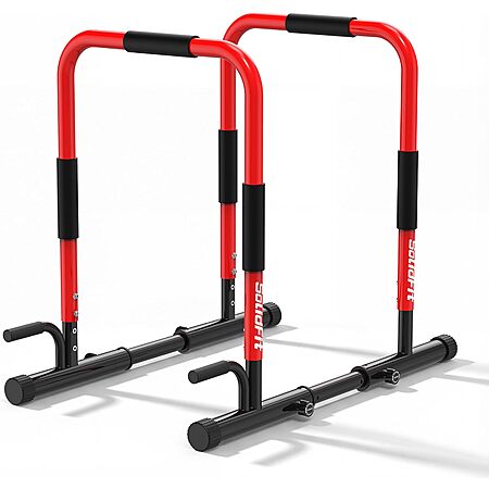 SolidFit Adjustable Dip Bar Station w/ 420-Lb Capacity (2 Colors) $30 + Free S&H