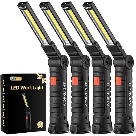4-Count LNRYY 360° Rechargeable Magnetic LED Work Lights w/ 5 Modes $15.59 ($3.90 each) & More + Free Shipping w/ Prime or on $35+