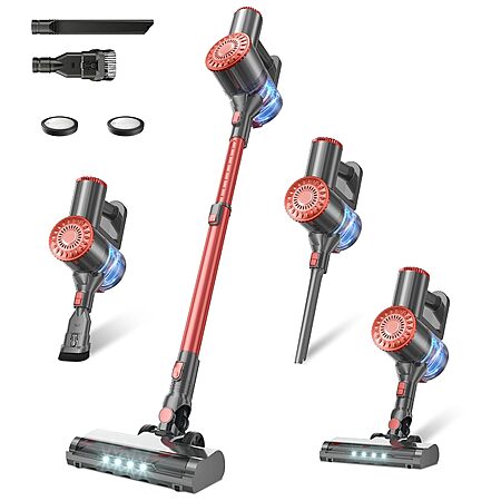 Tipdiy U9 Cordless 45KPA Vacuum Cleaner (Bright Red) $44 + Free S&H