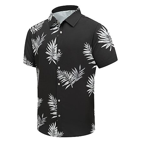 SheLucki Men's Button-Down Hawaiian Shirt (Various) from $7.50