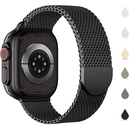 Sunnywoo Stainless Steel Mesh Magnetic Apple Watch Band (42mm-49mm, Various Colors) $7.99 + Free Shipping w/ Prime or on $35+