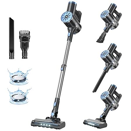 VIPSUN 40KPa Self-Standing Cordless Stick Vacuum (Blue) $44 + Free S&H