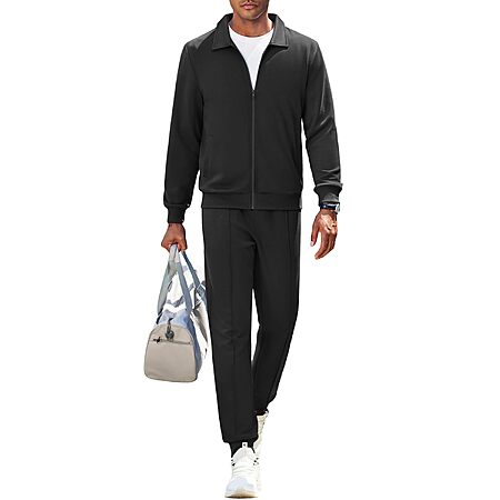 2-Piece COOFANDY Men's Full-Zip Athletic Tracksuit Jacket & Jogger Pants Set (S-XXL, Various Colors) from $17.99 + Free Shipping w/ Prime or on $35+