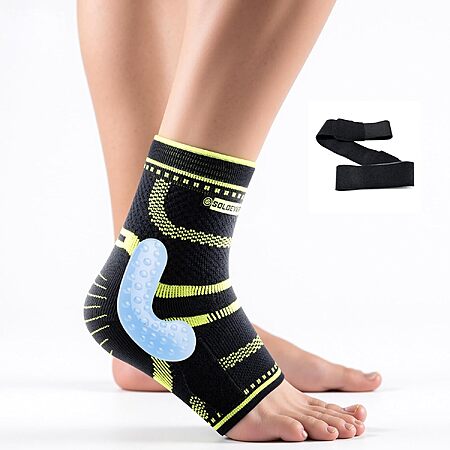 SOLOEVER Compression Braces (S-XL, Black): Ankle w/ Silicone Pads $7.99 or Knee w/ Stabilizers & Gel Pad $9.99 + Free Shipping w/ Prime or on $35+