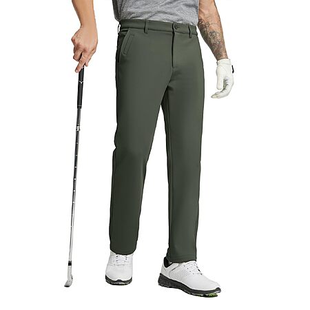M MAELREG Men's Water-Resistant Fleece-Lined Stretch Winter Golf Pants w/ 5 Pockets (30W-42W, Various Lengths & Colors) from $22.76 + Free Shipping w/ Prime or on $35+