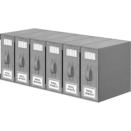 6-Count Criusia Foldable Bed Sheet Organizer Boxes w/ Clear Windows & Label Slots (Grey) $23.18 ($3.86 each) + Free Shipping w/ Prime or on $35+