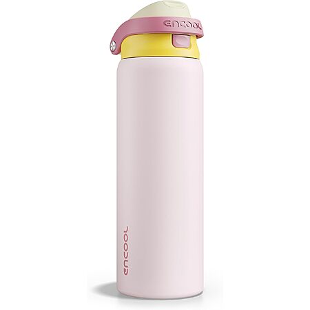 Prime Members: 32-Oz ENCOOL Insulated Stainless Steel Water Bottle w/ Straw Lid $9 & More + Free S&H