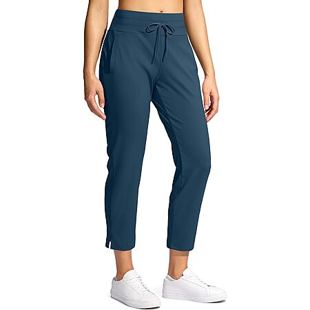 YYV Women's High-Waisted Stretch Ankle Golf Pants w/ 3 Pockets & Split Hem (XS-XXL, Various) from $11.99 + Free Shipping w/ Prime or on $35+