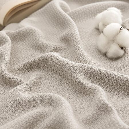 90" x 90" Bedsure 100% Cotton Herringbone Weave Blanket (Queen, Linen Beige) $16.49 + Free Shipping w/ Prime or on $35+