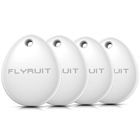 4-Count FLYRUIT Apple Find My Bluetooth Tracker Tags (iOS Only, MFi Certified, White) $9.99 + Free Shipping w/ Prime or on $35+