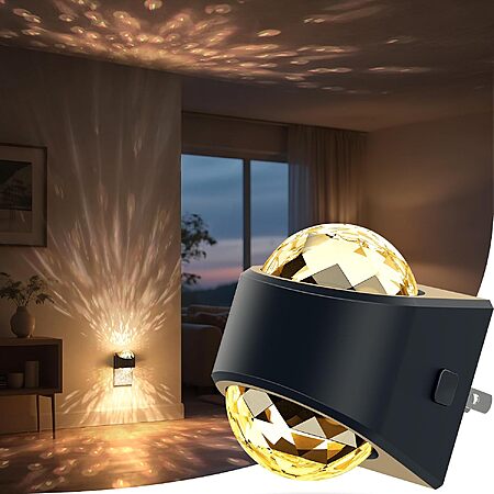 Briignite Dimmable LED Projector Plug-In Night Light w/ Dusk-to-Dawn Sensor (Warm, 3CCT or 9-Color RGB) $6.99 + Free Shipping w/ Prime or on $35+