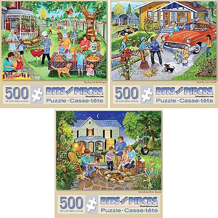 3-Count Bits and Pieces 500-Piece Backyard Bliss Jigsaw Puzzles (18" x 24") $14.99 ($5 each) + Free Shipping w/ Prime or on $35+