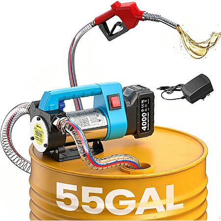 [Prime] SEESII 12GPM Cordless Diesel/Kerosene Fuel Transfer Pump Kit w/ 4.0Ah Battery & Auto-Stop Nozzle $75.59 + Free Shipping