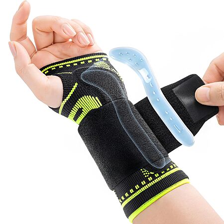 SOLOEVER Carpal Tunnel Adjustable Compression Wrist Brace w/ Removable Splint