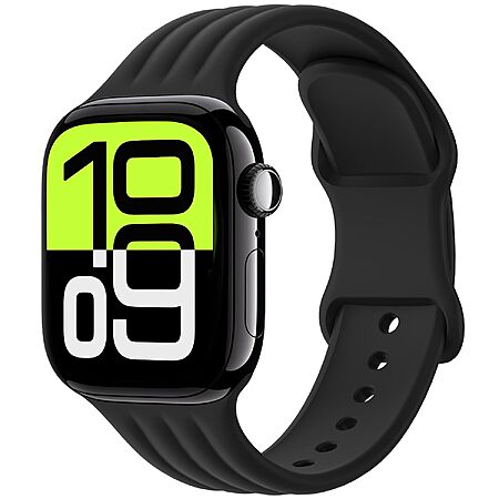 AMSKY 3D Wave Silicone Apple Watch Sport Band (38-49mm, Various Colors ...