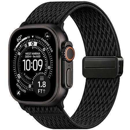TreasureMax Stretchy Nylon Apple Watch Sport Band w/ Magnetic Clasp (38-49mm, Various Colors) $4.99 + Free Shipping w/ Prime or on $35+