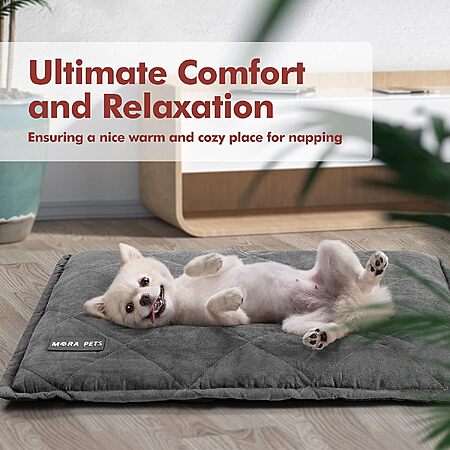 Mora Pets Self-Warming Cat & Dog Bed w/ Removable Washable Cover (Various Sizes, Suede Grey) from $17.39 + Free Shipping w/ Prime or on $35+